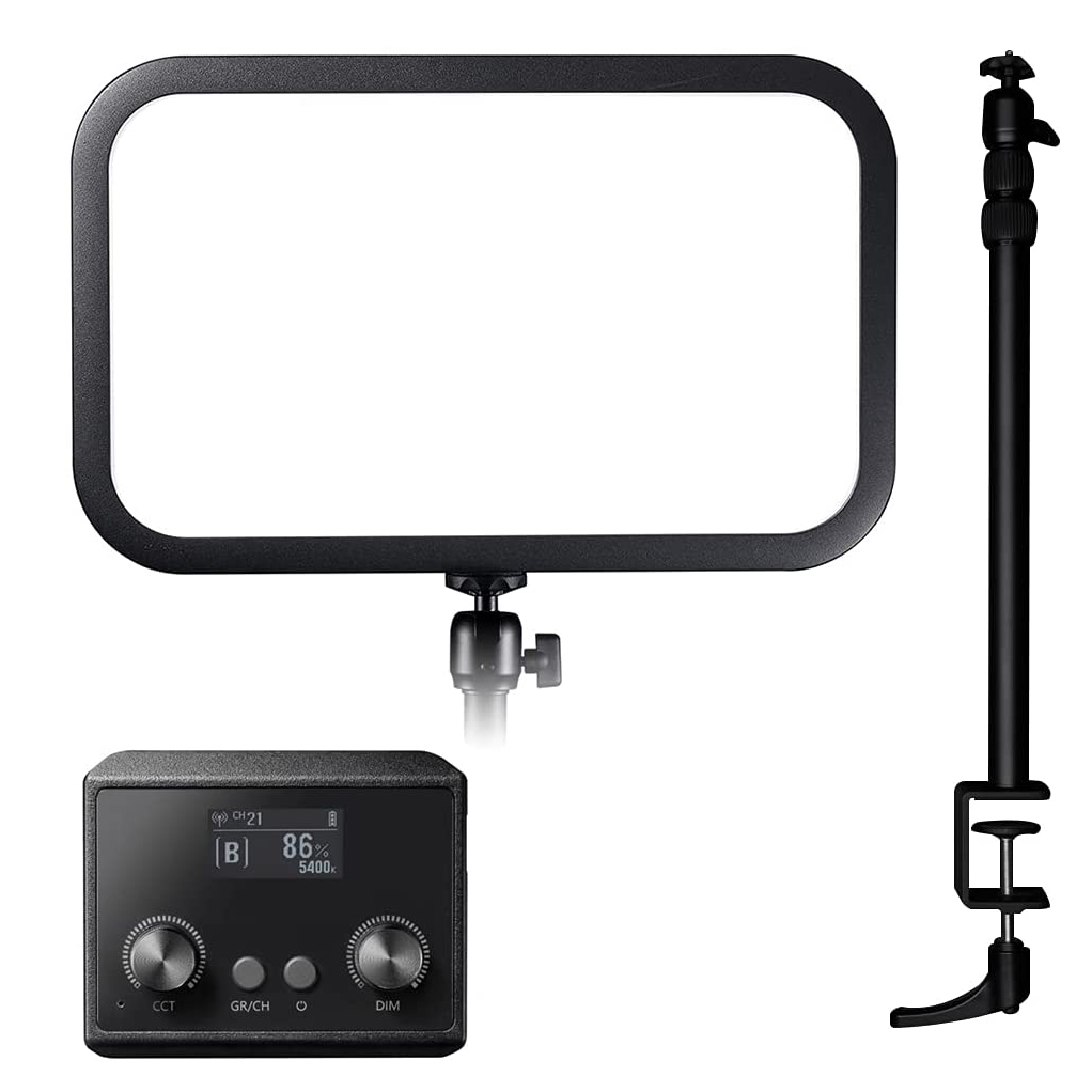 Kit Godox E-Sports ES45 de 48 watts, pedestal y control remoto, para vlogging