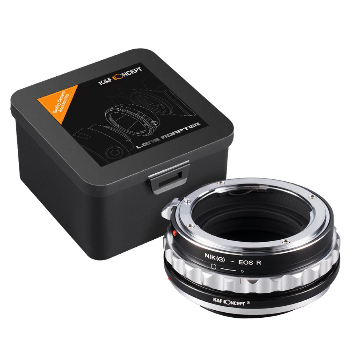 Adaptador manual K&F NIK(G)-EOS R, lentes Nikon F (G/F/AI/AIS/D) en Canon R