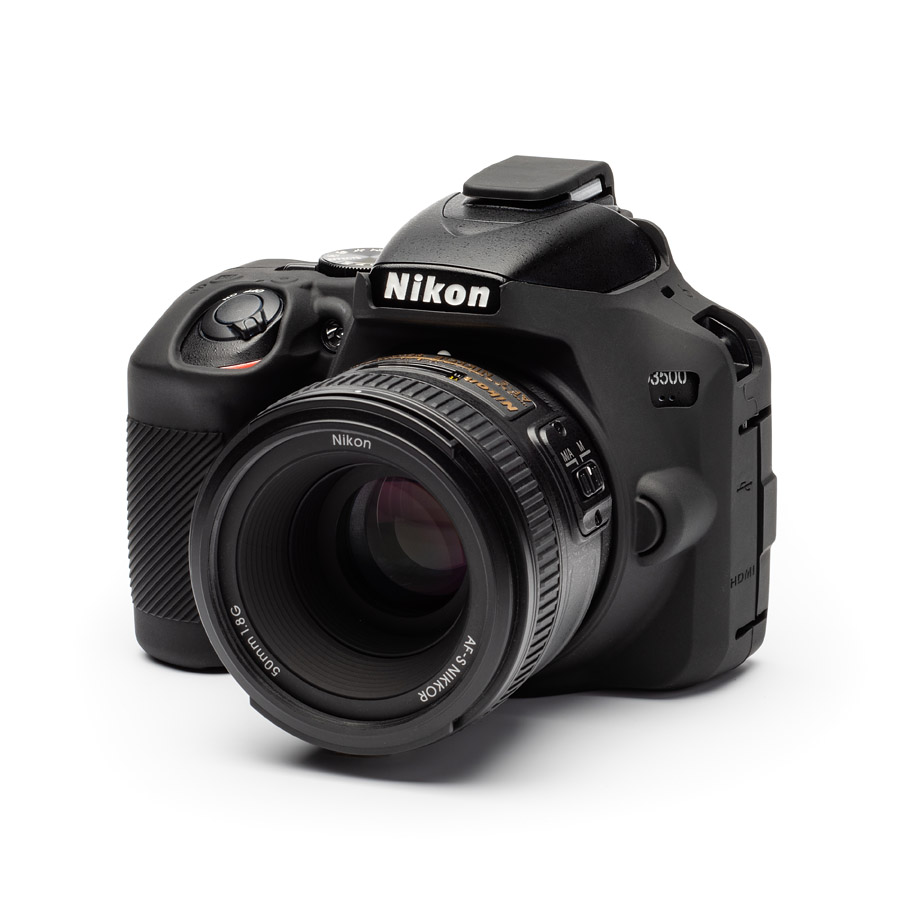 Carcasa easyCover Nikon D3500, Negro + Mica