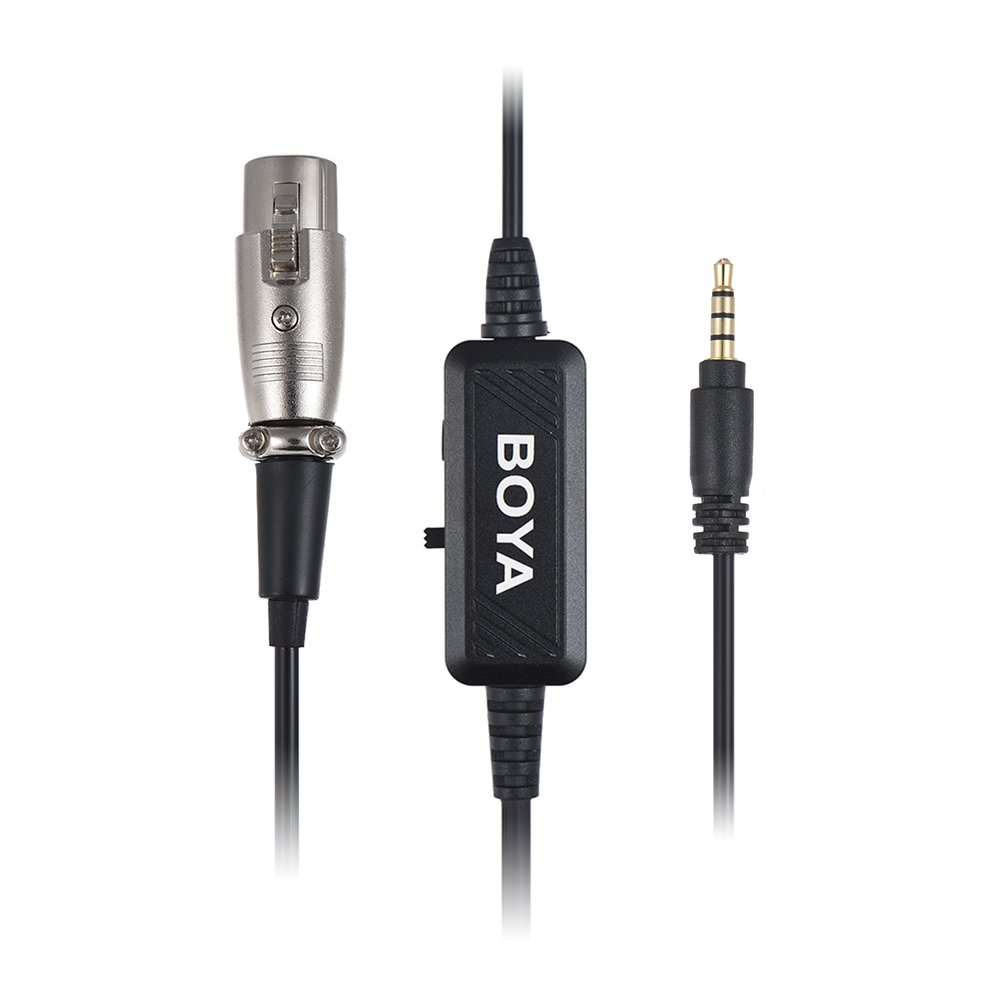 Cable Boya pre amplificado BY-BCA6 terminal XLR – 3.5mm TRRS