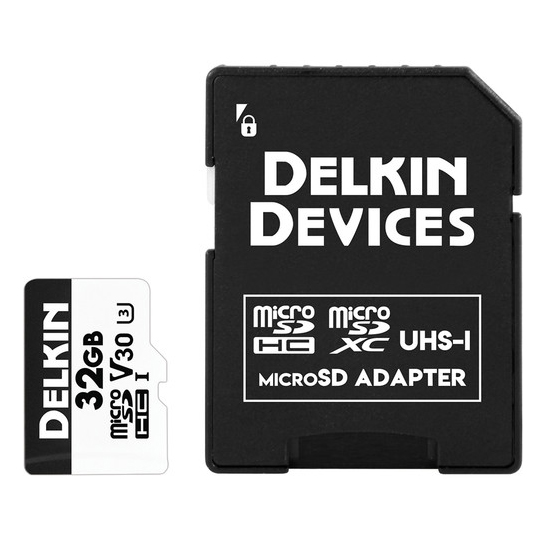 Memoria microSD Delkin 32GB ADVANTAGE UHS-I microSDHC V30, U3, 100 MB/s