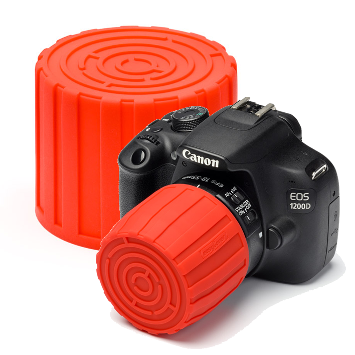 Tapa easyCover Lens Maze ROJO, para diámetros de 52 a 77mm