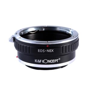 Adaptador manual K&F Concept EOS-NEX, lentes Canon EF EOS en cámara Sony E
