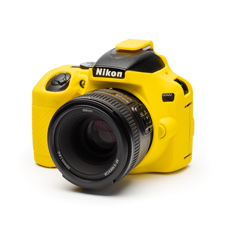 Carcasa easyCover Nikon D3500, Amarillo + Mica