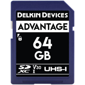 Memoria SD Delkin Devices 64 GB ADVANTAGE UHS-I SDXC, V30, U3, Class 10, 90 MB/s