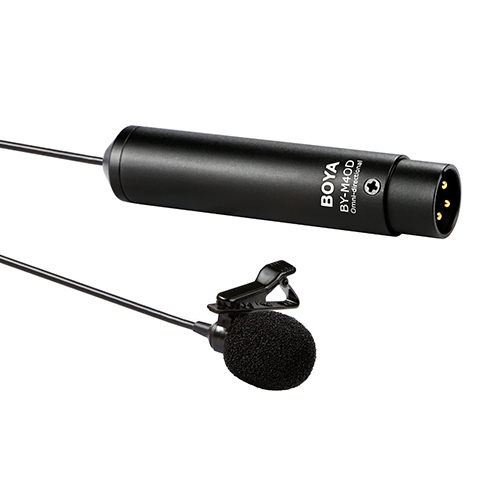 Micrófono corbatero omni direccional Boya BY-M4OD con conector XLR