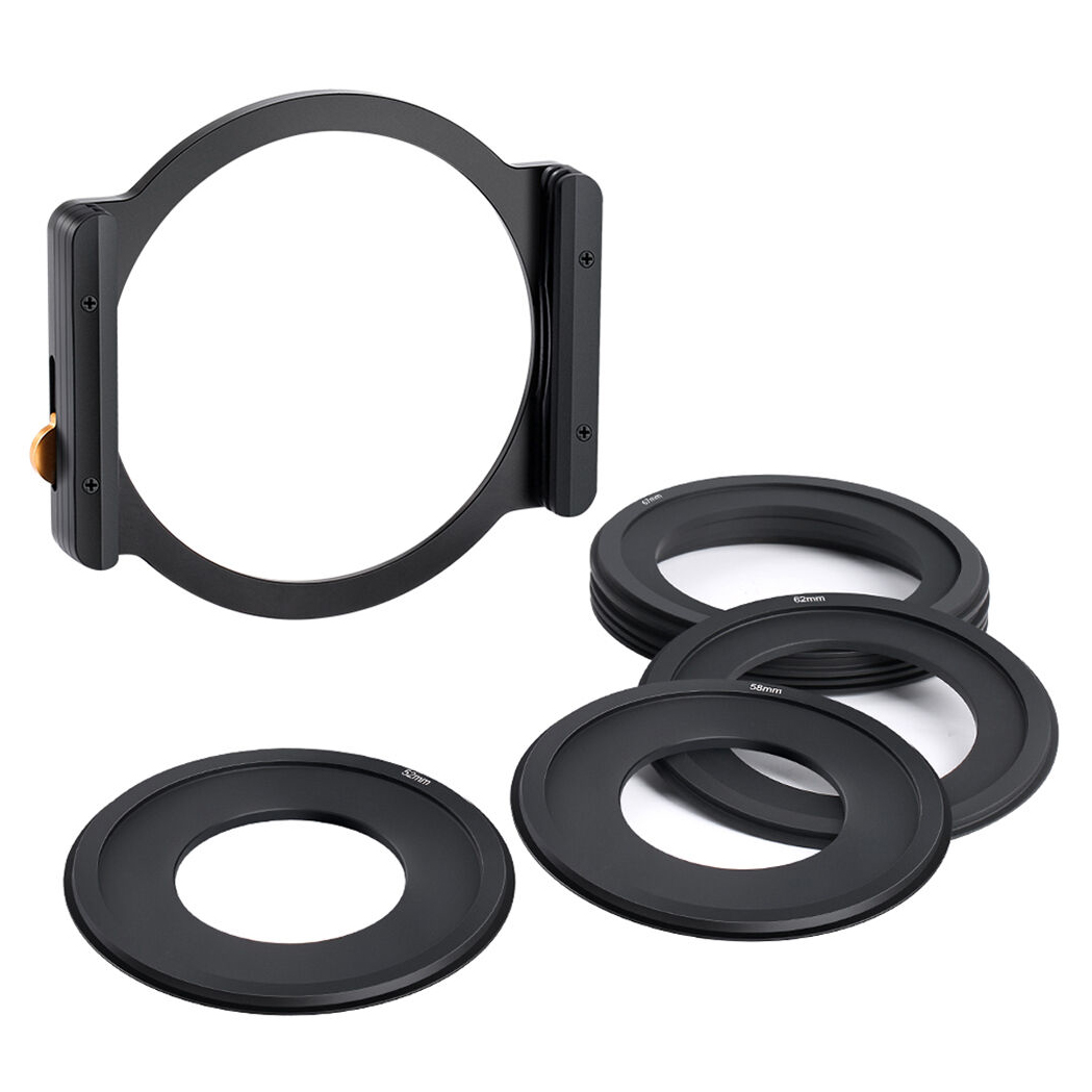 Soporte K&F Concept para filtros cuadrados + 8 anillos adaptadores