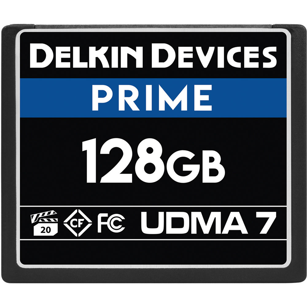 Memoria CompactFlash Delkin Devices 128 GB PRIME UDMA 7,  VPG 20, 1050x, 160MB/s