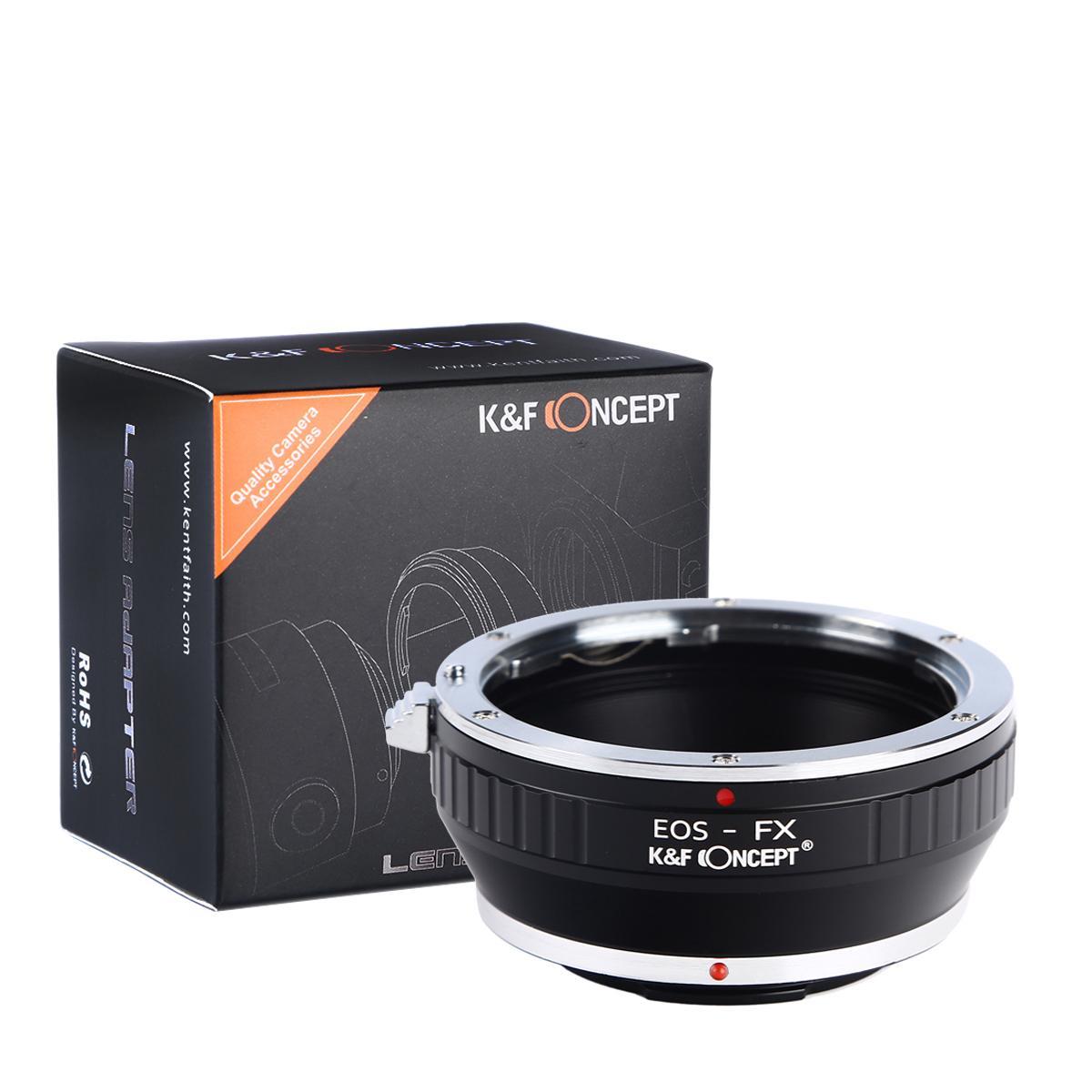 Adaptador manual K&F Concept EOS-FX, lentes Canon EF / EFS en cámaras Fujifilm X