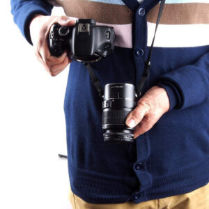 Correa Sujetadora de 2 lentes Commlite CM-LF-N para montura Nikon F