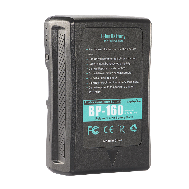 Batería V-Mount BP-160 de 154Wh, celdas Sanyo, puertos D-Tap y USB