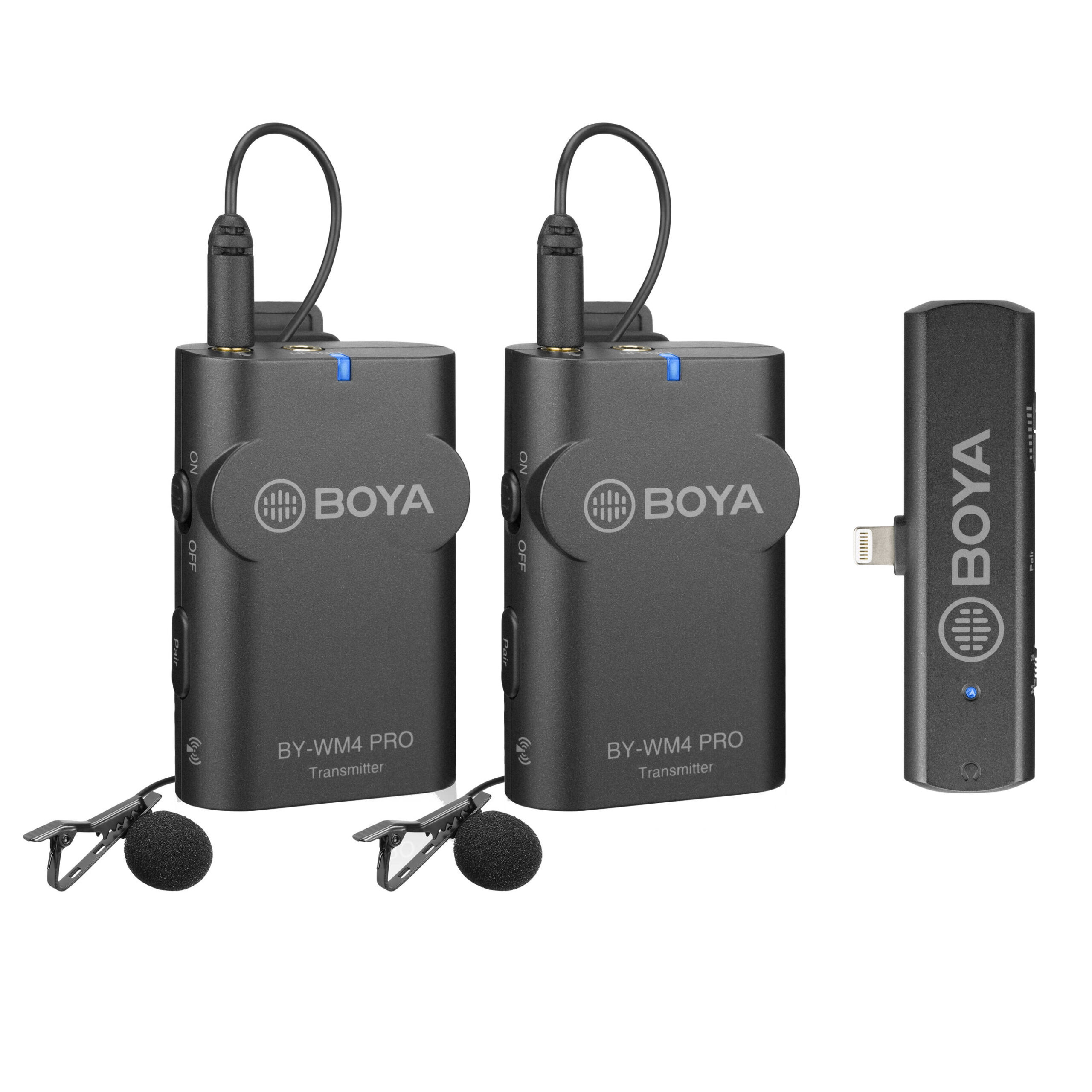Micrófonos inalámbricos Boya BY-WM4 PRO K4 con conector Lightning para Apple iOS