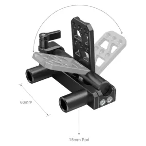 Soporte dual SmallRig MD2802 para bases de batería, acople riel de 15mm