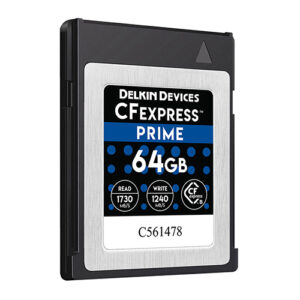 Memoria CFexpress Prime Delkin Devices 64 GB, PCIe 3.0, 1730 MB/s