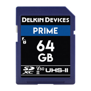 Memoria Delkin 64GB Prime SD 1900X UHS-II V60, U3, Class 10, 300 MB/s