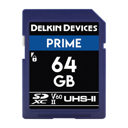 Memoria Delkin 64GB Prime SD 1900X UHS-II V60 Card