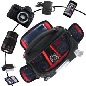 Bolso de hombro de nylon profesional, para cámaras y equipos fotográficos