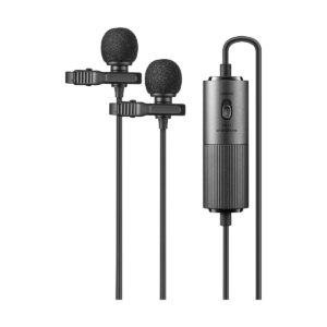 Micrófono corbatero omnidireccional doble Godox LMS-40C, cámaras y celulares