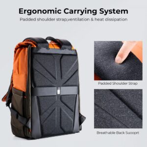 Mochila K&F Concept Beta Backpack, Naranja/Negro, 20 litros