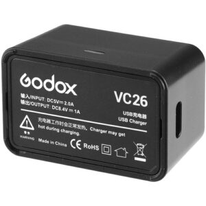 Cargador Godox VC26 para flash V1
