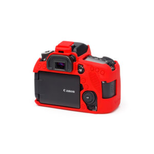 Carcasa de Silicon EasyCover para Canon 80D - Rojo - ECC80DR