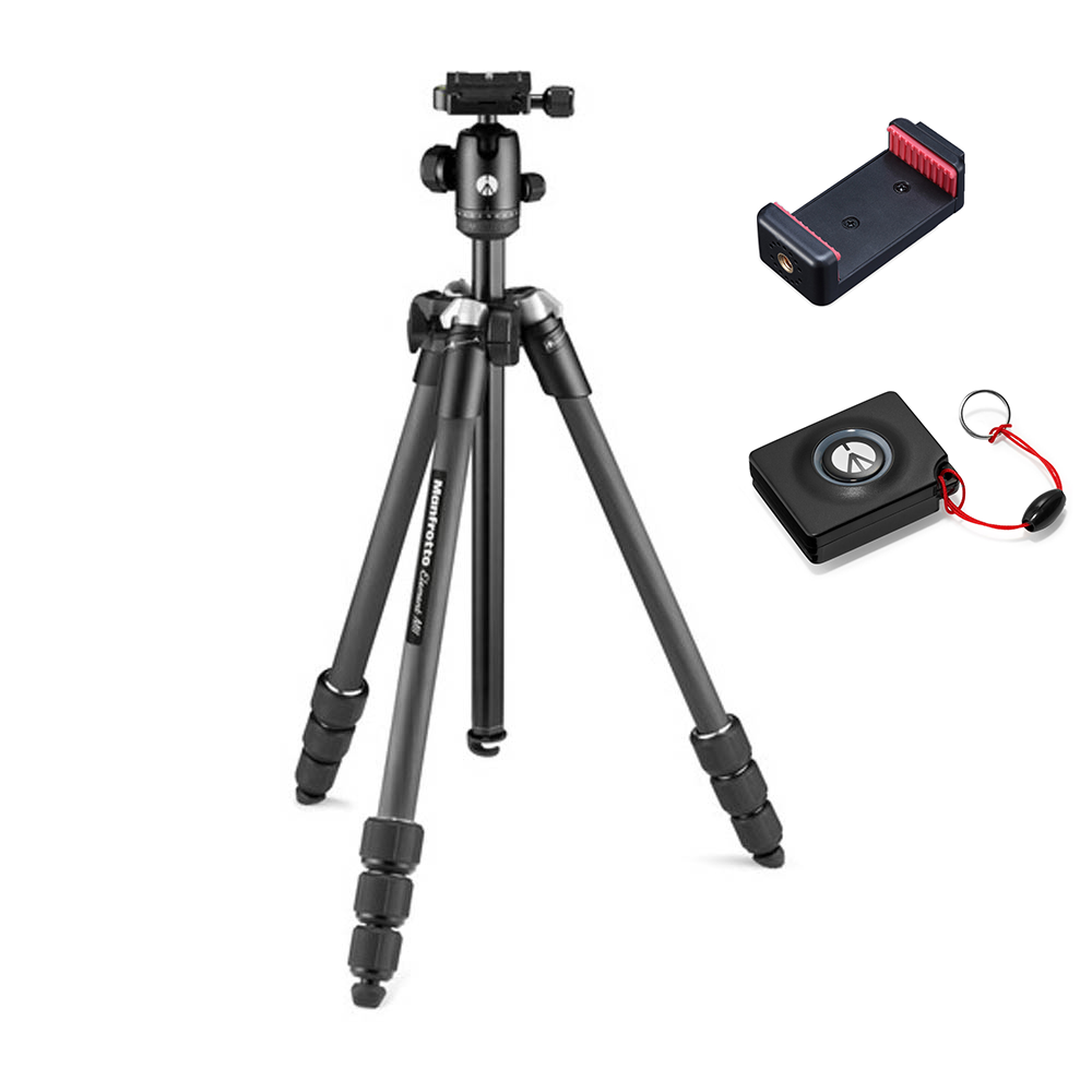 Trípode Manfrotto fibra de carbono Element MII Mobile Bluetooth / cámaras y  celulares, bolso, 160cm, 8kg. - FotoAcces