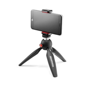 Mini trípode para cámaras y celulares Manfrotto Pixi, negro, 13.5cm, 1kg