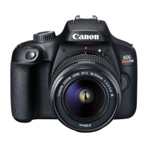 Cámara DSLR Canon EOS Rebel T100 con lente EF-S 18-55mm DC III
