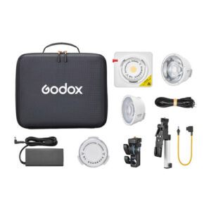 Kit de de Luz LED portable con accesorios, Godox ML100Bi-color kit 2