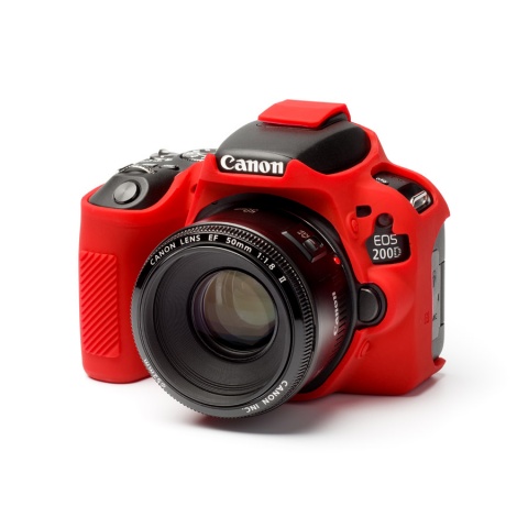 Carcasa de Silicon EasyCover para Canon 200D / 250D / SL2 / SL3 - Rojo