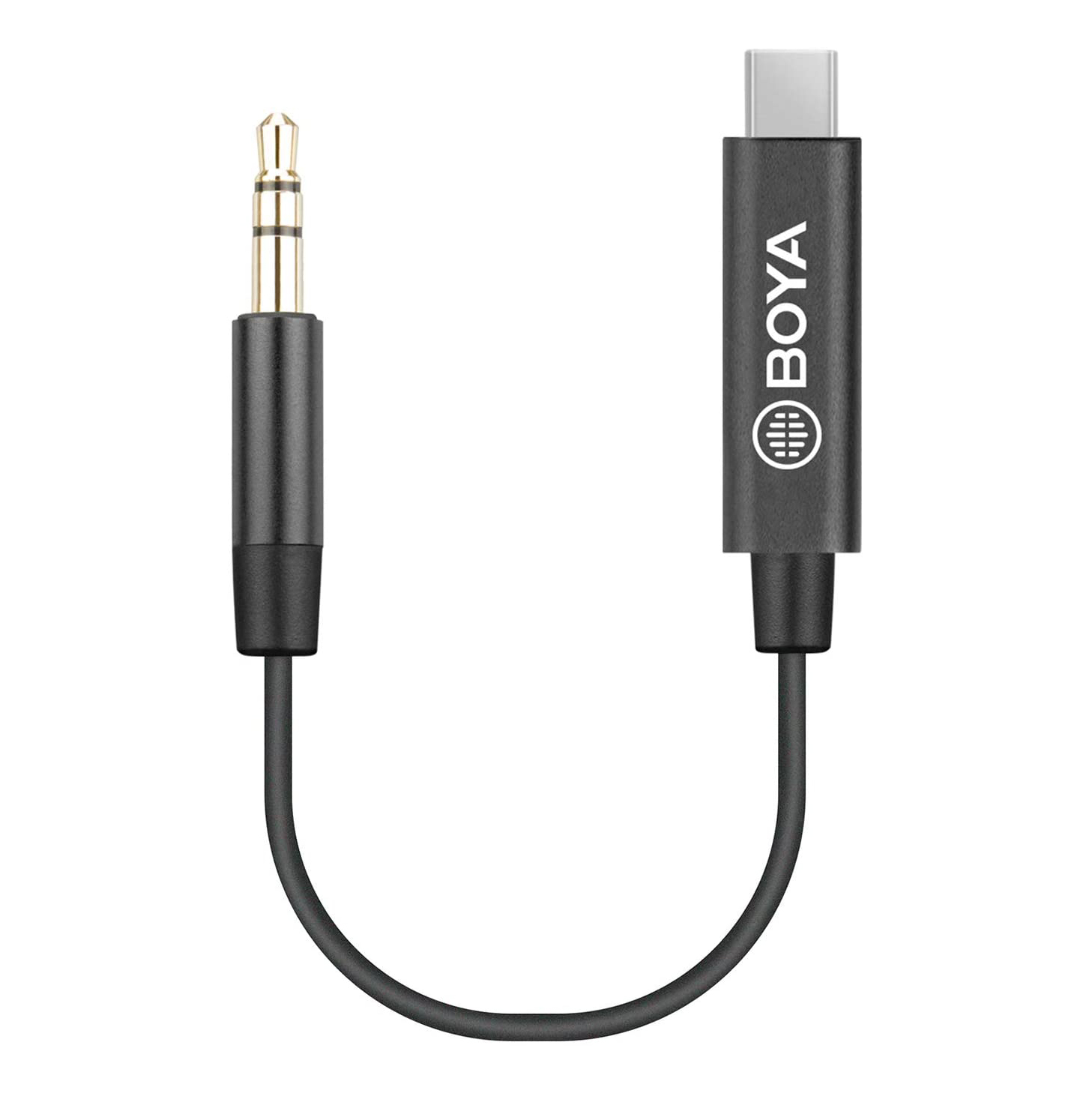 Adaptador Boya BY-K2, TRS macho 3.5mm a USB-C macho