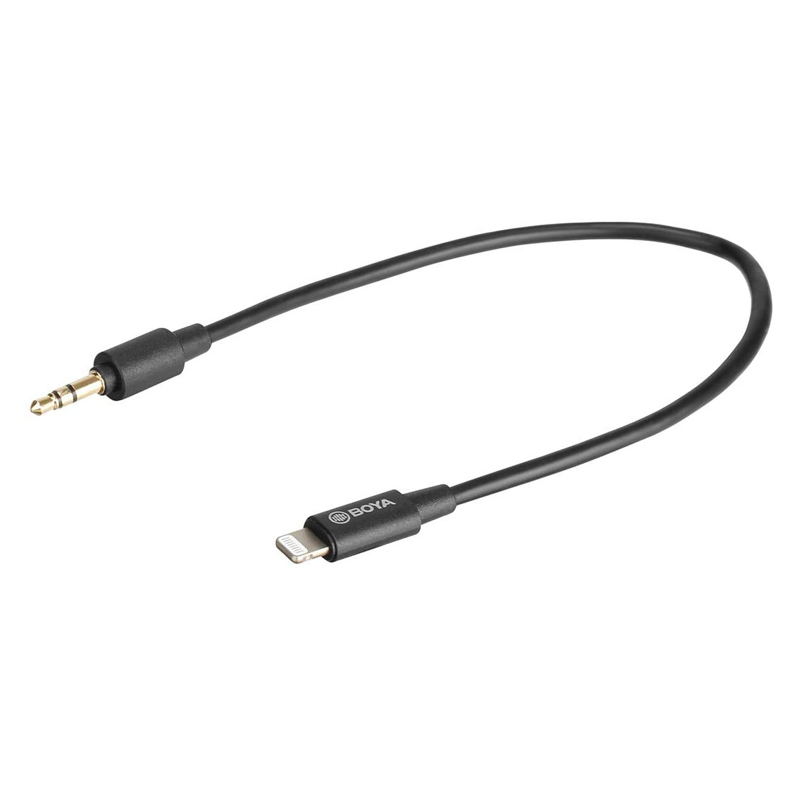 Adaptador Boya BY-K1, TRS macho 3.5mm a Lightning macho, para iTeléfono