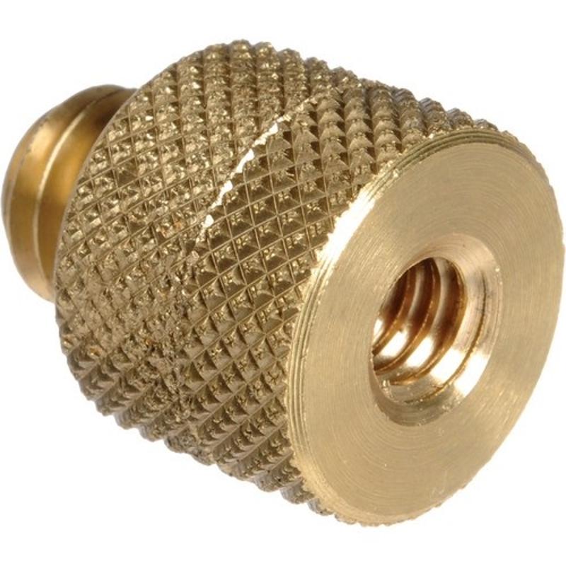 Convertidor de bronce, de 3/8" macho a 1/4" hembra