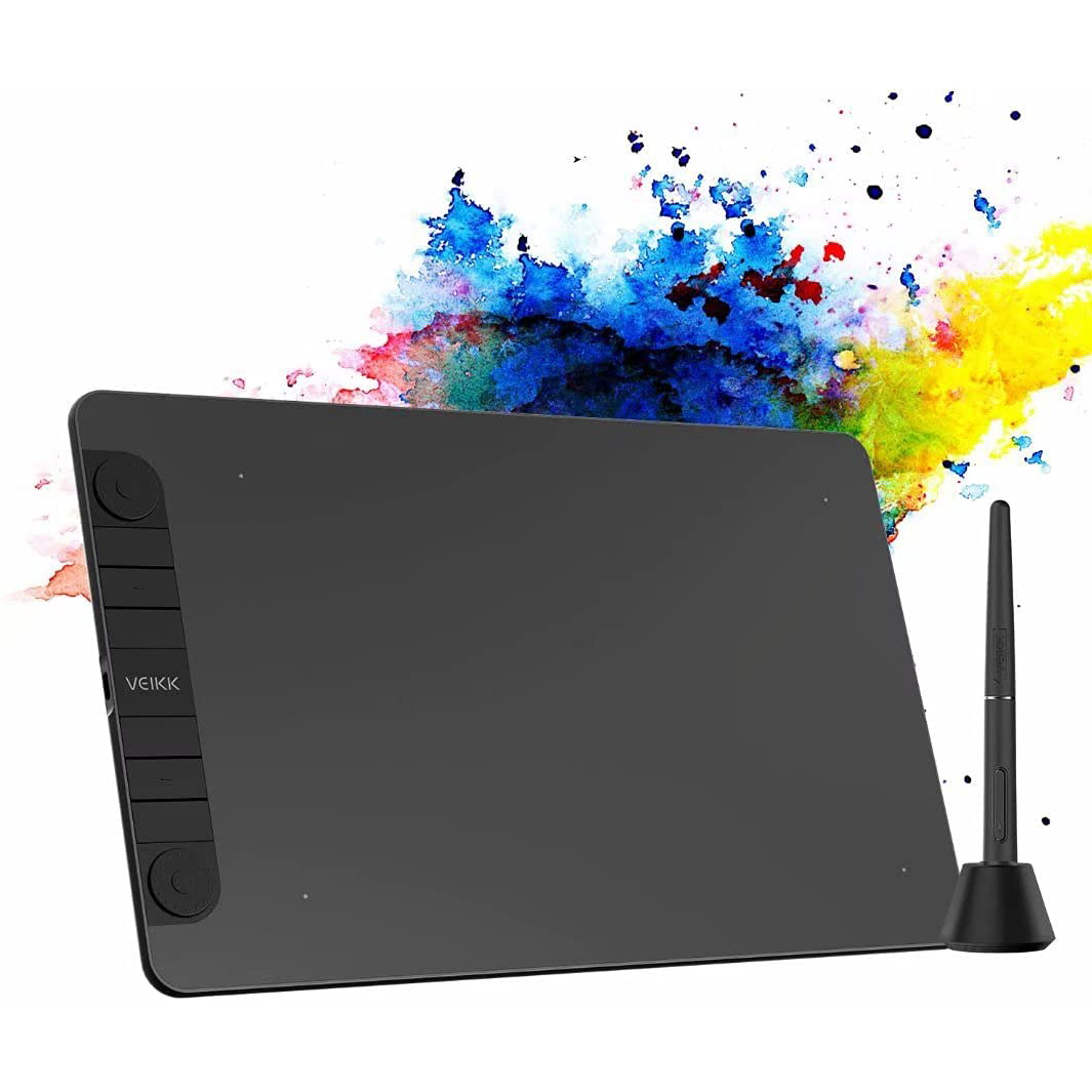 Tableta digitalizadora Veikk VK1060 Pro, 10x6", 6 botones, 2 ruedas + Android
