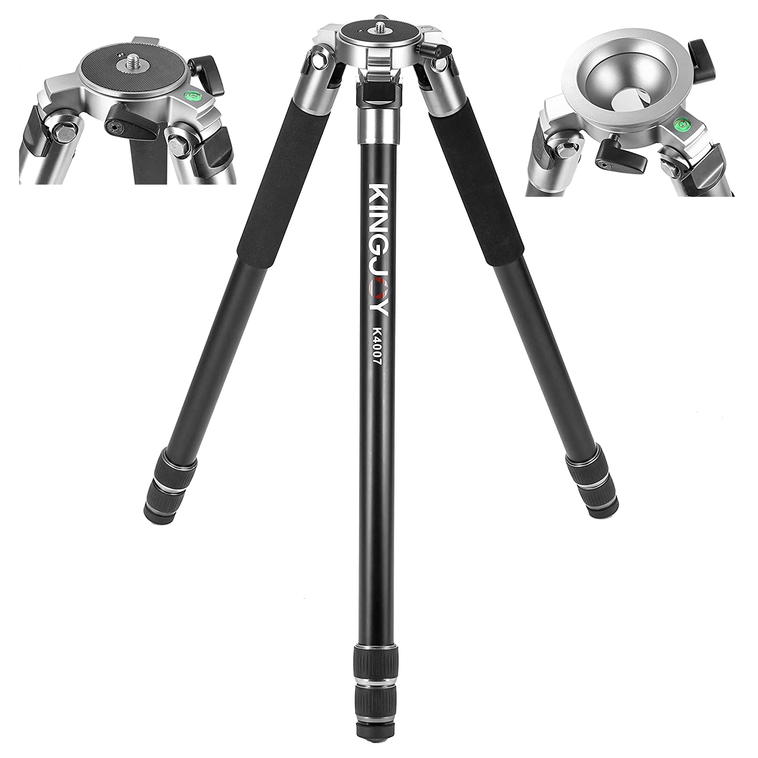 Trípode fotográfico y de video KingJoy K4007, 151 cm, 20kg.