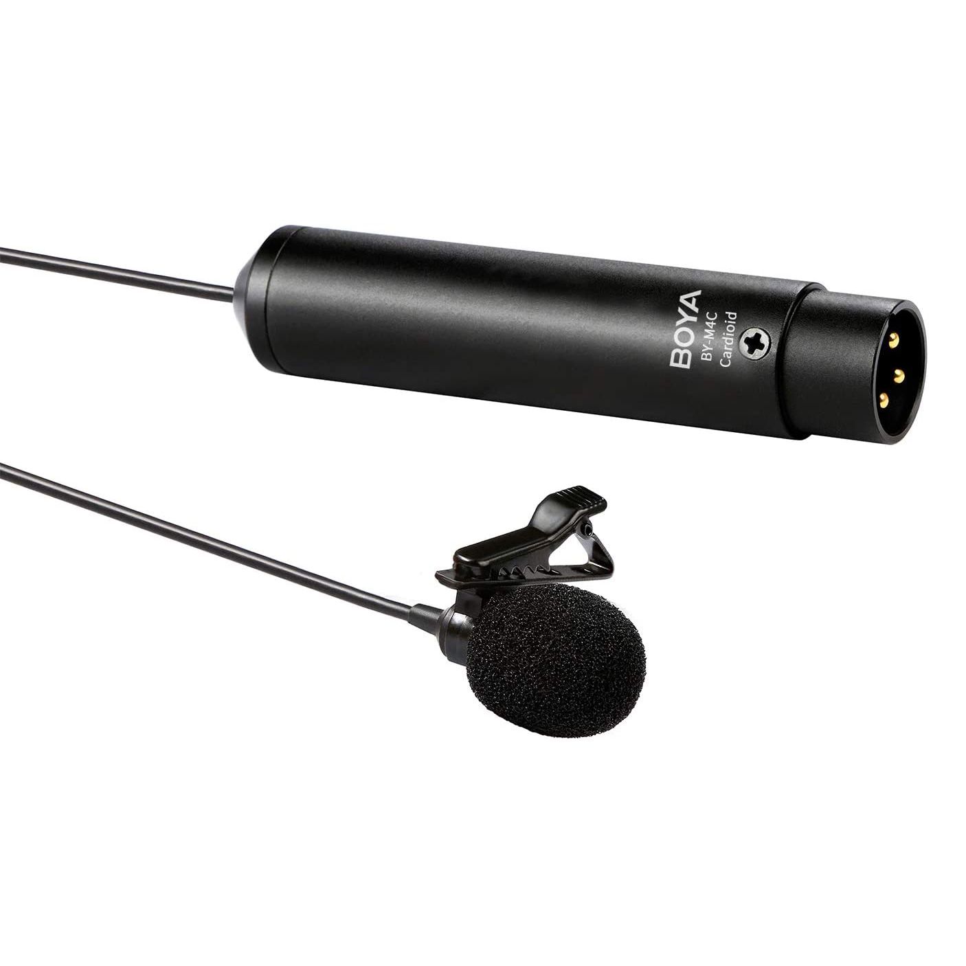 Micrófono corbatero cardioide Boya BY-M4C con conector XLR