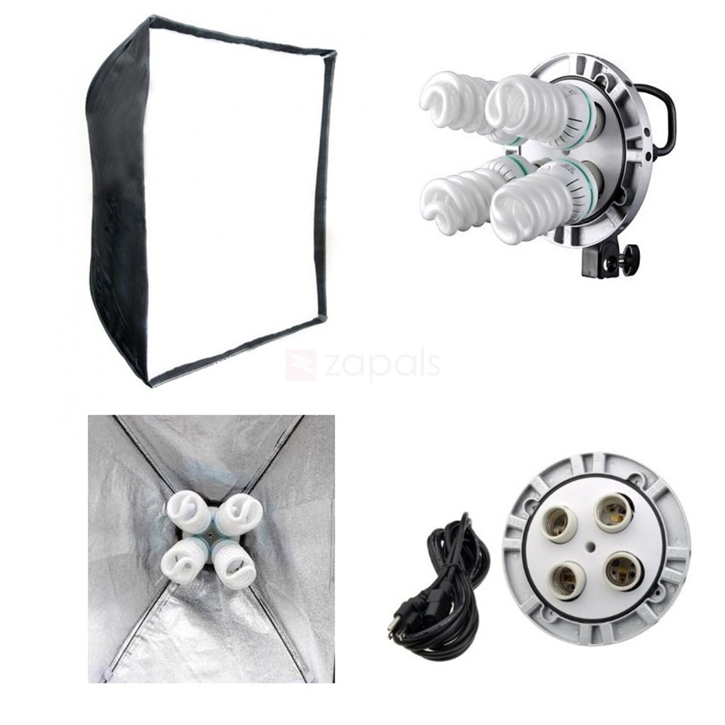 Kit Godox de luz continua 4 focos y Softbox 60x60cm - TL-4K