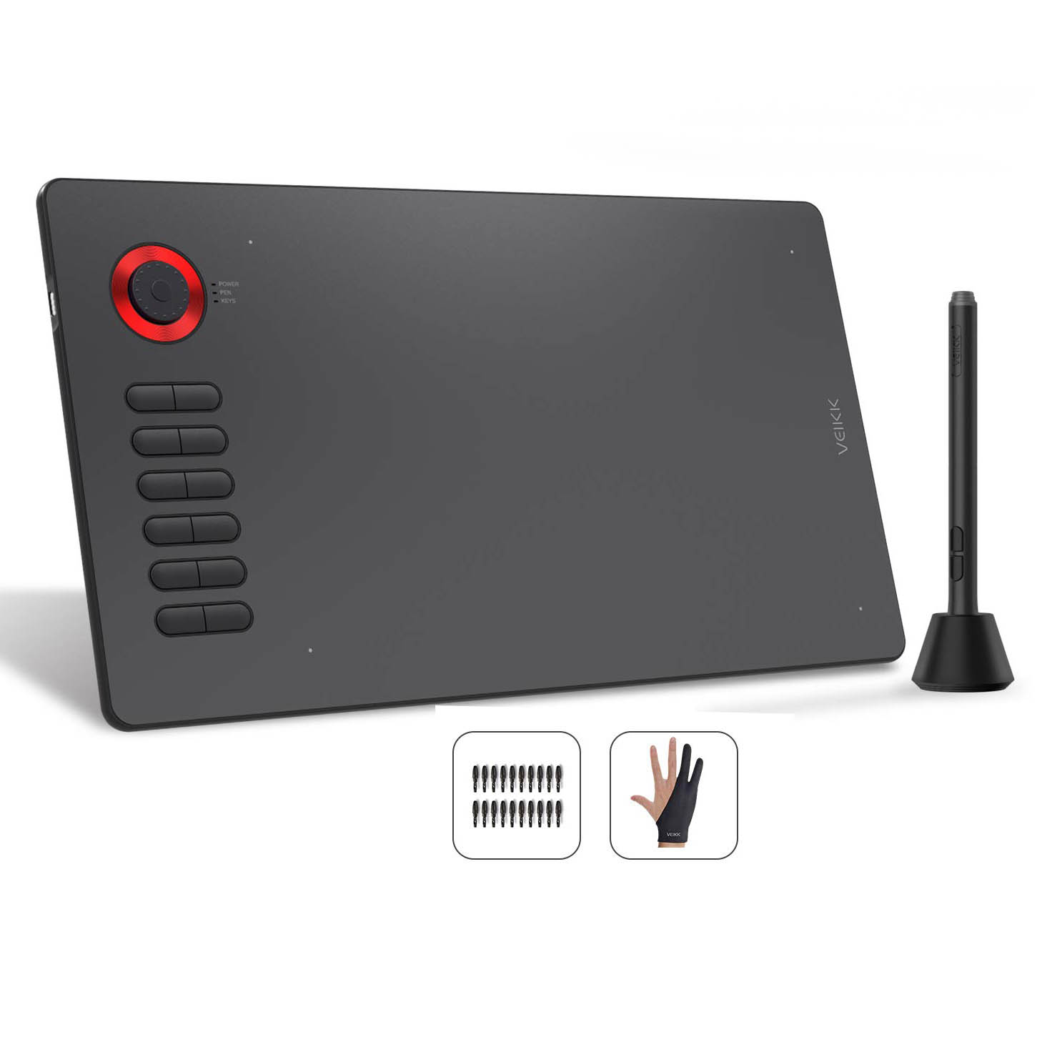 Tableta digitalizadora Veikk A15 Pro, 10x6", 12 botones + rueda zoom + Android
