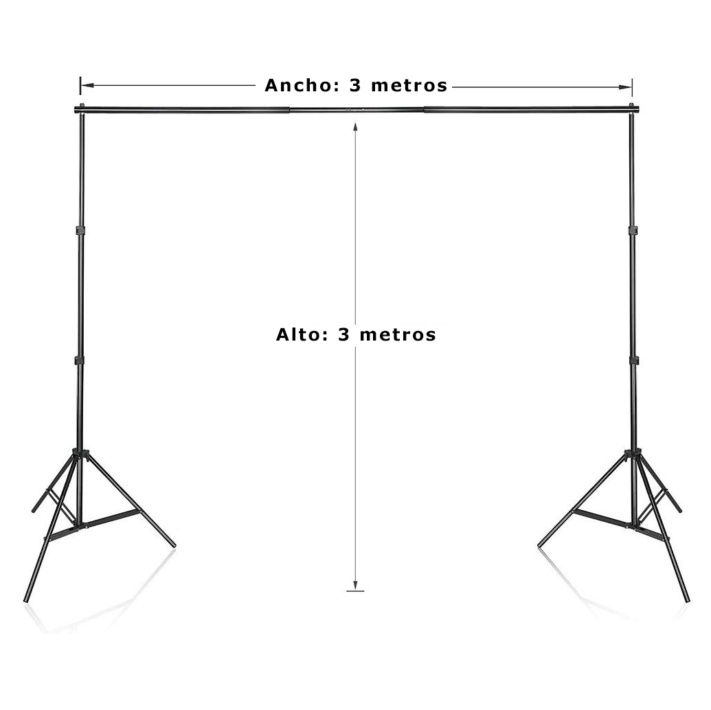 Estructura B017 para fondos, 3m x 3m, 4 secciones, aluminio