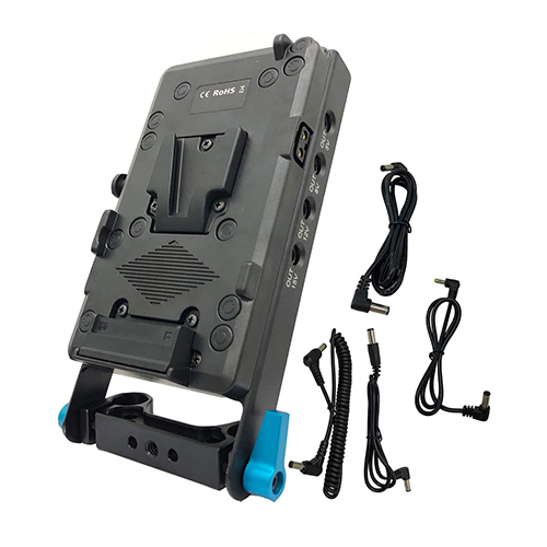 Base V-Mount con 7 salidas de alimentación