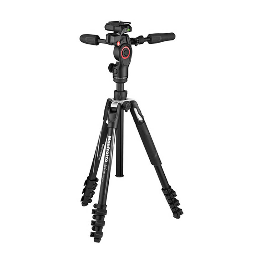 Trípode de video Manfrotto Befree 3-Way Live Advanced, cabeza fluida de 3 vías, 150cm, 6kg.