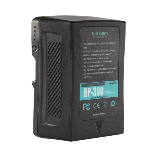 Batería V-Mount BP-300W, 20400mAh, 14.8v, 301.92Wh, celdas Panasonic