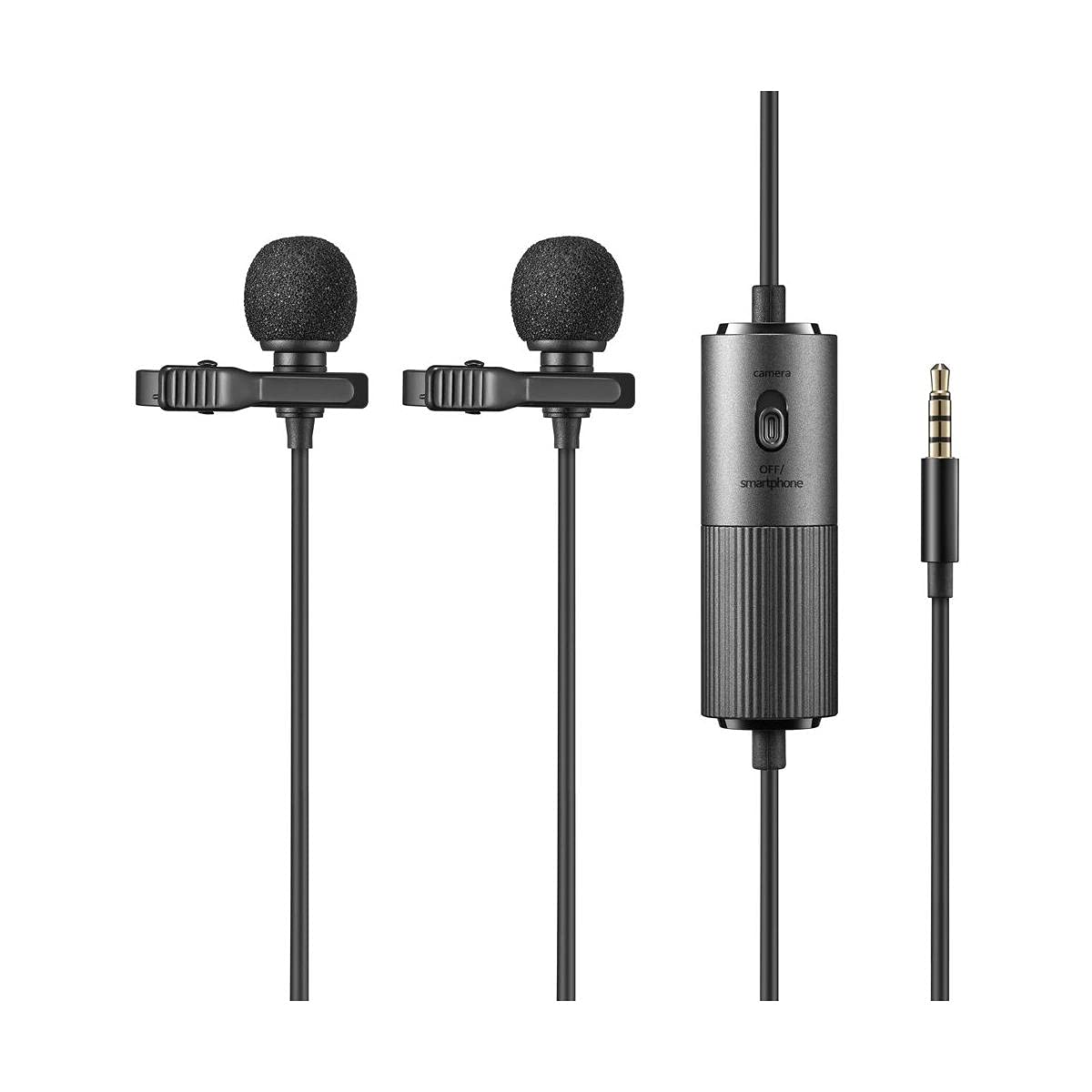 Micrófono corbatero omnidireccional doble Godox LMD-40C, cámaras y celulares