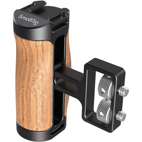 Mini agarradera lateral madereada SmallRig 2913, acople de 1/4"-20