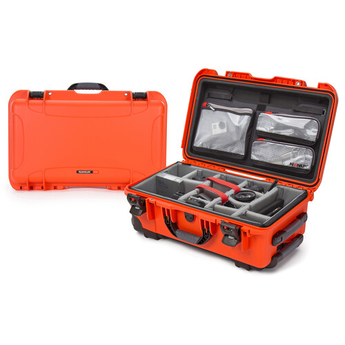 Maleta rígida con ruedas Nanuk 935 Carry-on con organizador y divisores - Naranja, 28.5 litros