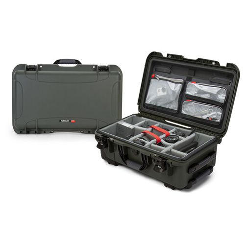 Maleta rígida con ruedas Nanuk 935 Carry-on con organizador y divisores - Oliva, 28.5 litros
