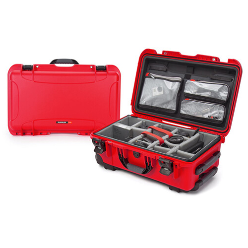 Maleta rígida con ruedas Nanuk 935 Carry-on con organizador y divisores - Rojo, 28.5 litros