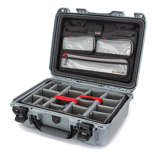 Maleta rígida Nanuk 925 Carry-on con organizador y divisores - Plata, 21.6 litros