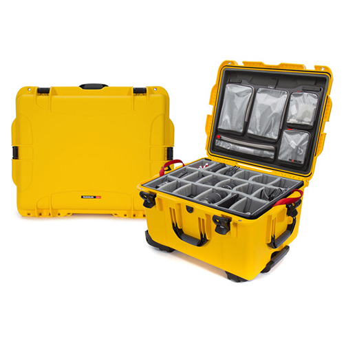 Maleta rígida con ruedas Nanuk 960 con organizador y divisores - Amarillo, 79 Litros