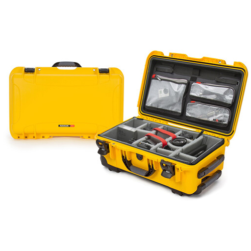 Maleta rígida con ruedas Nanuk 935 Carry-on con organizador y divisores - Amarillo, 28.5 litros